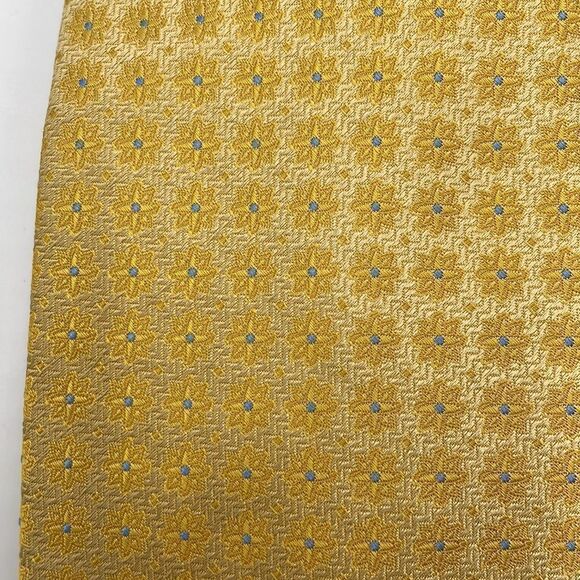 Yellow 100% silk Haines & bonnet of London necktie - Picture 2 of 6
